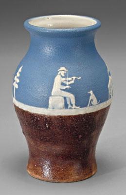 Pisgah Forest cameo pottery vase, cameo