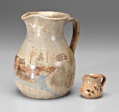Two Hilton pottery pitchers: one