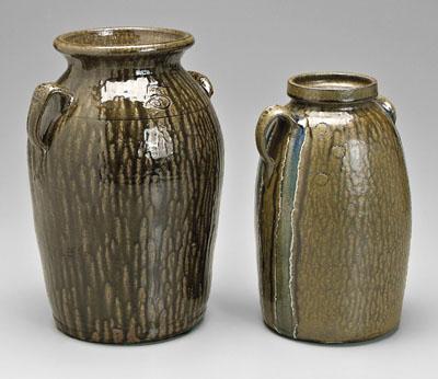 Two Matthew Hewell churns (Gillsville,