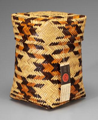 Rowena Bradley double-woven basket,