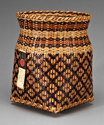 Eva Wolfe river cane basket square to round 93d45