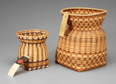 Two Agnes Welch oak split baskets  93d51