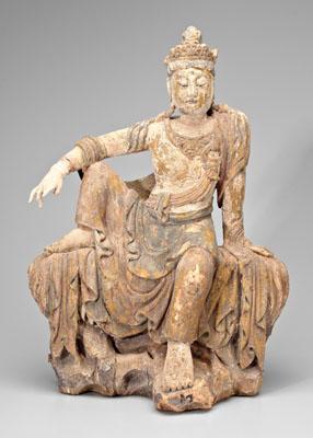 Chinese figure of Guanyin carved 93d5b