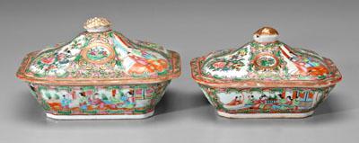 Two Chinese famille rose lidded