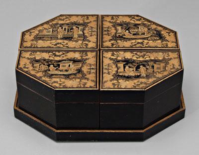 Four Chinese export lacquered boxes  93d73