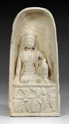 Chinese carved marble Guanyin,
