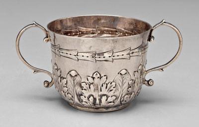 Charles II silver porringer flared 93da0