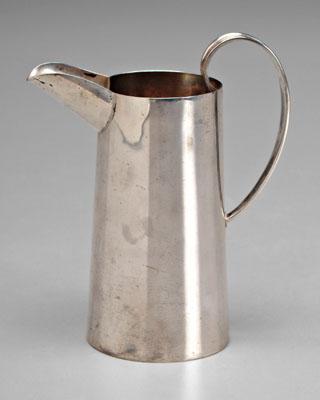 Spratling sterling silver pitcher, tapered