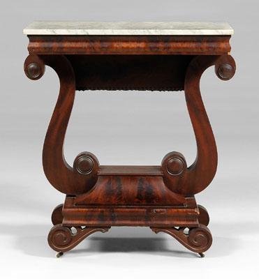 Classical figured mahogany pier table,