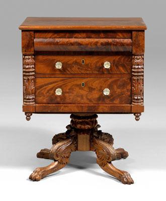 Classical mahogany work table,