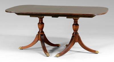 Mahogany dining table, each pedestal