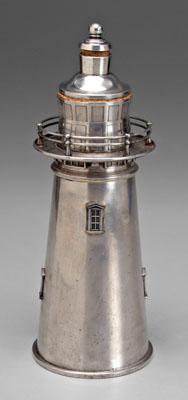 Lighthouse cocktail shaker, silver
