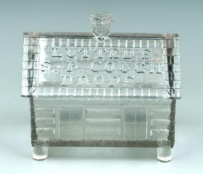 Glass Lutted s cough drop log cabin  93e35