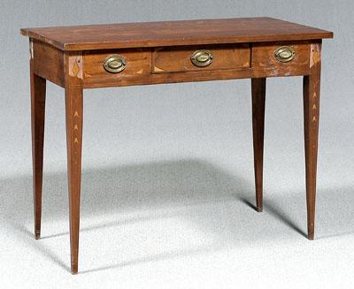 Federal inlaid walnut writing table,