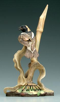 Boehm bird figurine, bobolink with corn
