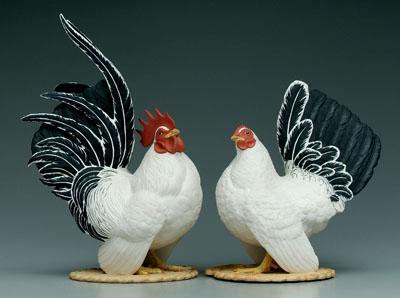 Two Boehm bird figurines: black-tailed