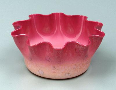 Agata bowl, fluted and crimped