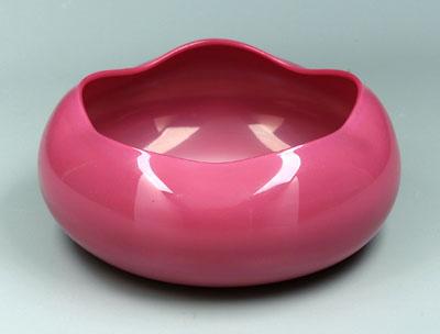 Peachblow bowl, glossy finish,