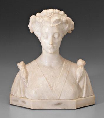 Fagnioli carved alabaster bust  93b65