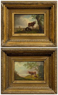 Pair 19th century paintings both 93b75