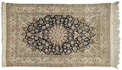 Finely woven Nain rug, central