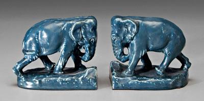 Pair Rookwood elephant bookends  93b9d