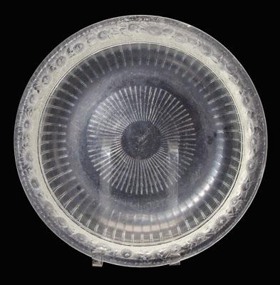 Lalique bowl frosted daisy border  93ba5