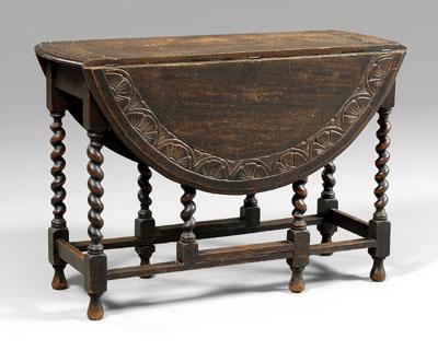 William and Mary style table, drop