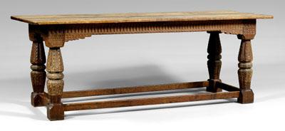 Baroque carved oak refectory table  93beb