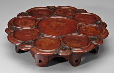 Georgian mahogany lazy Susan, dense