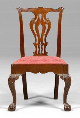 Chippendale mahogany side chair, finely
