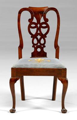 Queen Anne carved walnut side chair  93bfd