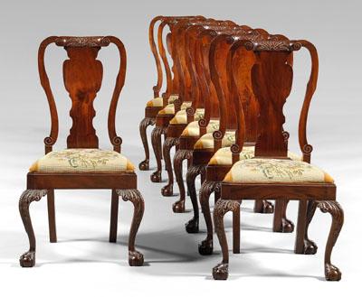 Set of eight mahogany dining chairs  93c13