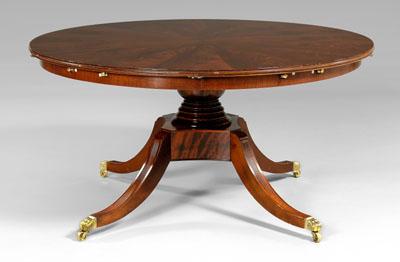 Regency style mahogany dining table,