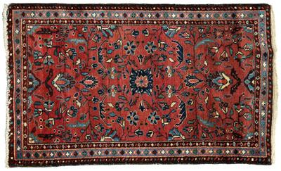 Persian rug, tree and floral designs