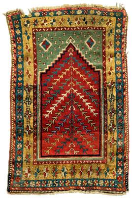 Caucasian prayer rug, central panel