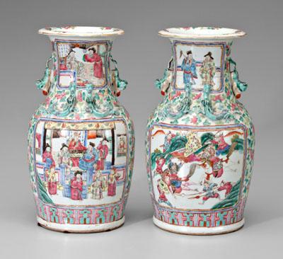 Pair Chinese famille rose vases  93c65