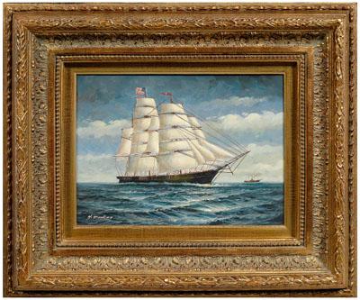 Maritime painting titled verso 93c7b