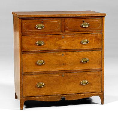 American Federal inlaid chest,