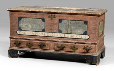 Pennsylvania paint-decorated dower chest,