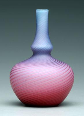 Pompeian swirl satin glass vase, mother-of-pearl,