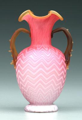 Mother-of-pearl thorn handled urn,