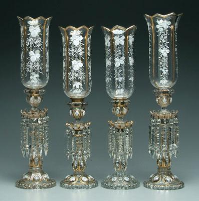 Set enameled glass candlesticks  94116