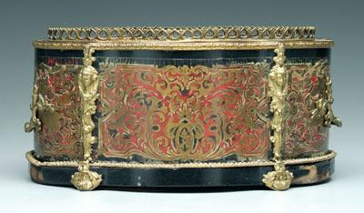 Ormolu mounted planter, cartouche