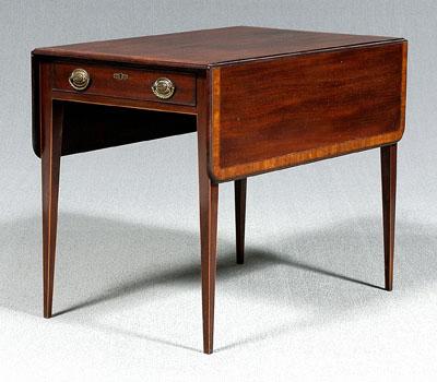Hepplewhite inlaid Pembroke table, satinwood
