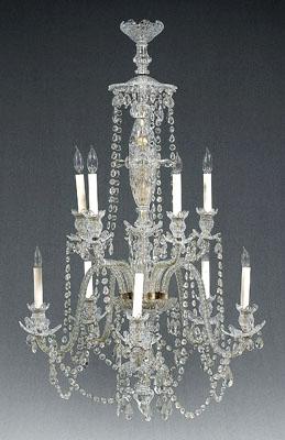 Georgian style ten-light chandelier:
