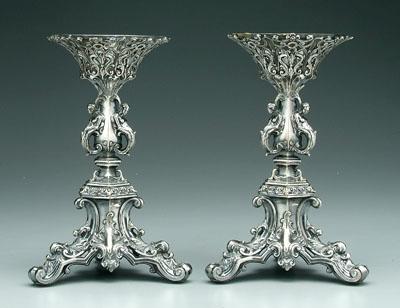 Pair English silver plated stands  9414d