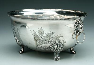 Large silver plated footed center