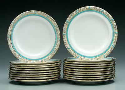 21 service plates 19th century  94179