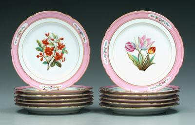 Set of twelve hand decorated plates  9417a